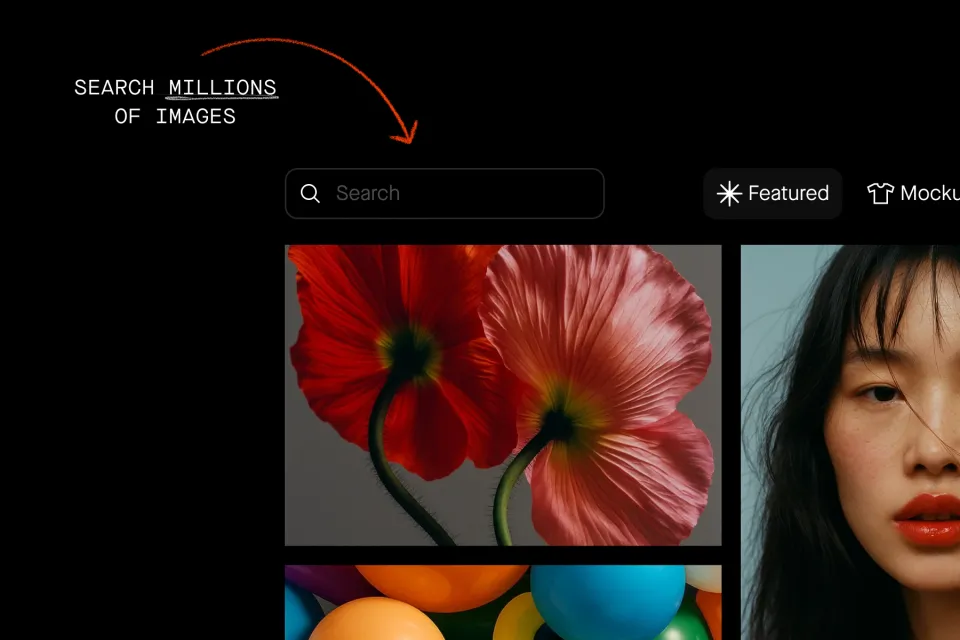 Search Inspo Gallery + Your Image Library